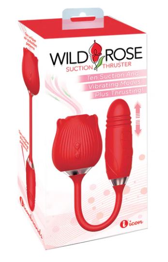 Wild Rose & Thruster Rechargeable Silicone Suction Vibrator